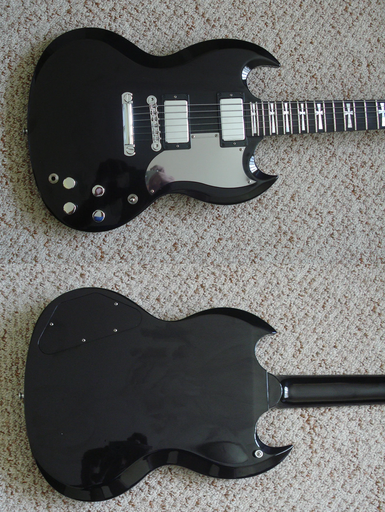 Пользовательская Тони ломми SG глянцевая черная электрическая гитара с железной перекрестной жемчужной инкрустацией, Тони ломми главный, Г...
Пользовательская Тони ломми SG глянцевая черная электрическая гитара с железной перекрестной жемчужной инкрустацией, Тони ломми главный, Г...