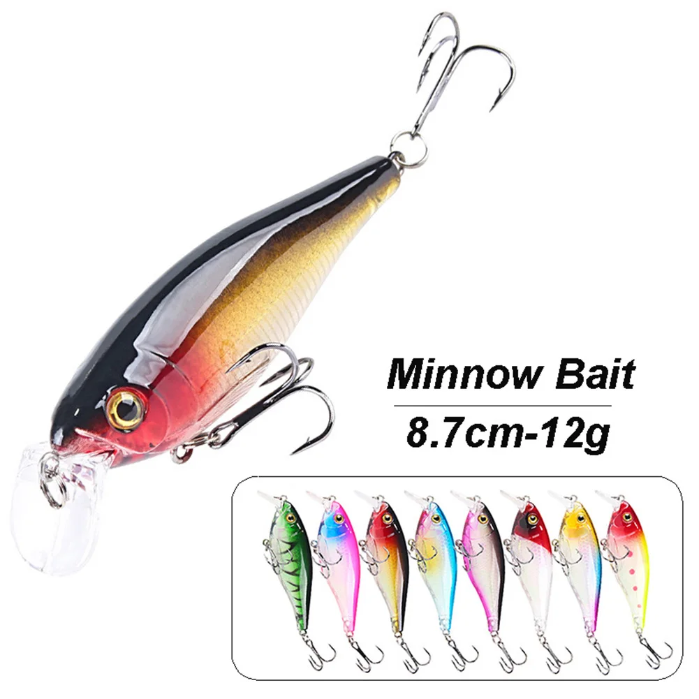 8.7cm 12g Crankbait Pike Bait Fishing Lures Minnow Diving Wobblers Swimbait with 2 Trebles for Freshwater Fishing Accessories
8.7cm 12g Crankbait Pike Bait Fishing Lures Minnow Diving Wobblers Swimbait with 2 Trebles for Freshwater Fishing Accessories