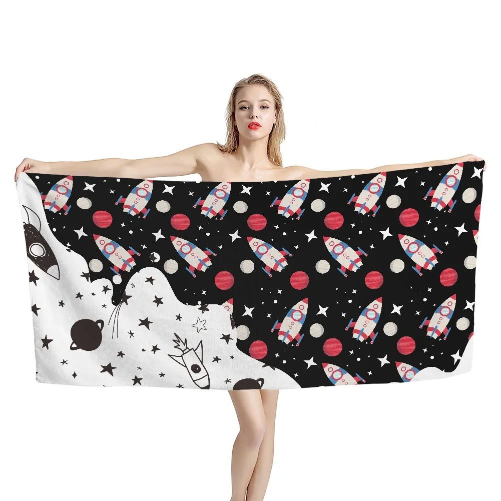 HYCOOL Women Beach Swimming Towels Cartoon Rocket Space Printing Quick-Dry Soft Bathing Towels Men Sand Free Sport Toallas
HYCOOL Women Beach Swimming Towels Cartoon Rocket Space Printing Quick-Dry Soft Bathing Towels Men Sand Free Sport Toallas