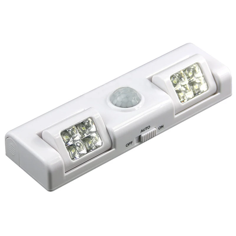 90 Degree 8 LED Night Light PIR Motion Sensor Light Night Lamp Under Cabinet Light Battery Power For Drawer Wardrobe Staircase
90 Degree 8 LED Night Light PIR Motion Sensor Light Night Lamp Under Cabinet Light Battery Power For Drawer Wardrobe Staircase