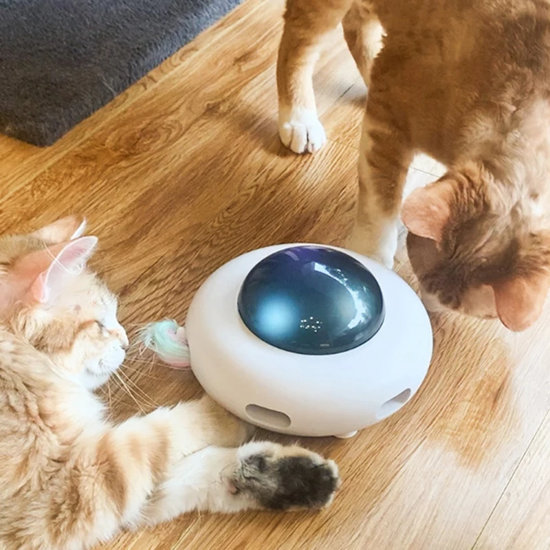 Cat Toy Smart Teaser UFO Pet Turntable Catching Training toys USB Charging Cat Teaser Replaceable Feather Interactive Auto
Cat Toy Smart Teaser UFO Pet Turntable Catching Training toys USB Charging Cat Teaser Replaceable Feather Interactive Auto