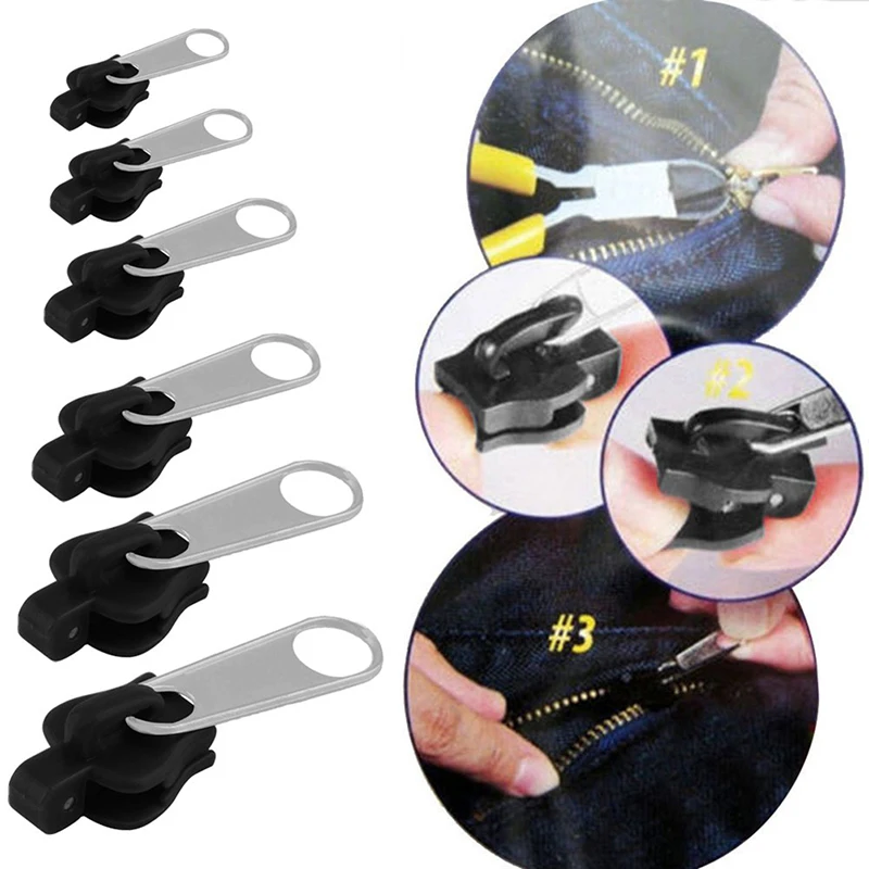 6pcs Instant Zipper Universal Instant Fix Zipper Repair Kit Replacement Zip Slider Teeth Rescue New Design For DIY Sewing Tool
6pcs Instant Zipper Universal Instant Fix Zipper Repair Kit Replacement Zip Slider Teeth Rescue New Design For DIY Sewing Tool