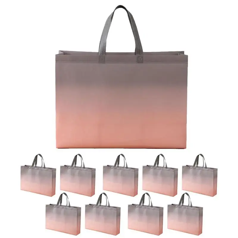 Foldable Grocery Bags Non-Woven Gradual Color Change Foldable Grocery Bag 10 Pcs Portable Tote Bags For Shopping Buying Food
Foldable Grocery Bags Non-Woven Gradual Color Change Foldable Grocery Bag 10 Pcs Portable Tote Bags For Shopping Buying Food