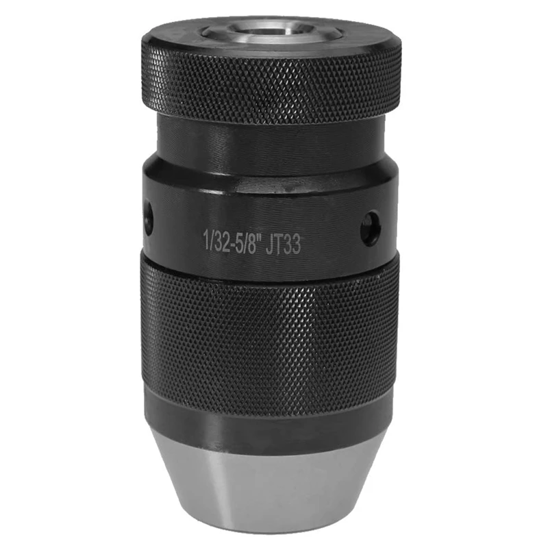 1/32 Inch- 5/8 Inch Special Heavy Duty Keyless Drill Chuck Drill Press Chuck Replacement JT33 Mount Titanium Jaws
1/32 Inch- 5/8 Inch Special Heavy Duty Keyless Drill Chuck Drill Press Chuck Replacement JT33 Mount Titanium Jaws