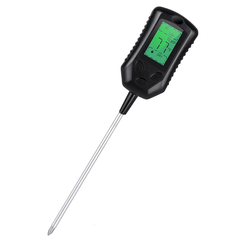 4 In-1 Soil Monitor Monitor Temperature Sunlight Tester Digital Backlight For Gardening Plants Farming
4 In-1 Soil Monitor Monitor Temperature Sunlight Tester Digital Backlight For Gardening Plants Farming