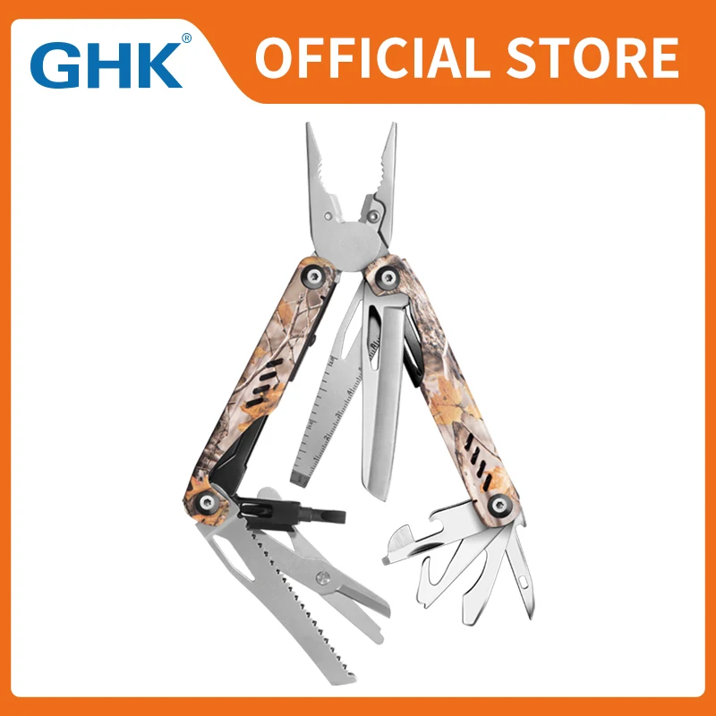 GHK Official New Design Outdoor Camping Survival 19 in 1 Folding Multitool Multifunction Pliers
GHK Official New Design Outdoor Camping Survival 19 in 1 Folding Multitool Multifunction Pliers