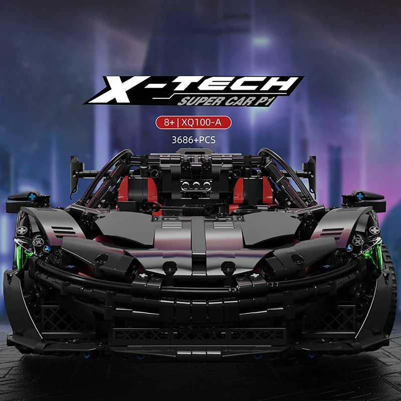 MOC Technology Series Super Sports Car Racing Black Warrior P1 Block Remote Control (optional) Car Model Assembly Bricks Toys
MOC Technology Series Super Sports Car Racing Black Warrior P1 Block Remote Control (optional) Car Model Assembly Bricks Toys