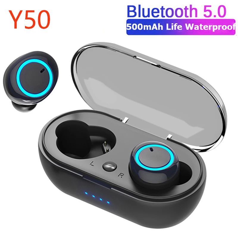 

2023 New Y50 TWS Wireless Bluetooth headset Touch 9D Earphone Stereo noise-cancelling earbuds Music sport earplugs PK I7s Y30 F9