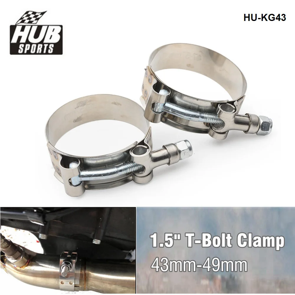 HUB sports 1,5 дюйма (43 мм-49 мм) Силиконовая турбошланговая муфта T-образный болт супер зажим в комплекте 
HUB sports 1,5 дюйма (43 мм-49 мм) Силиконовая турбошланговая муфта T-образный болт супер зажим в комплекте