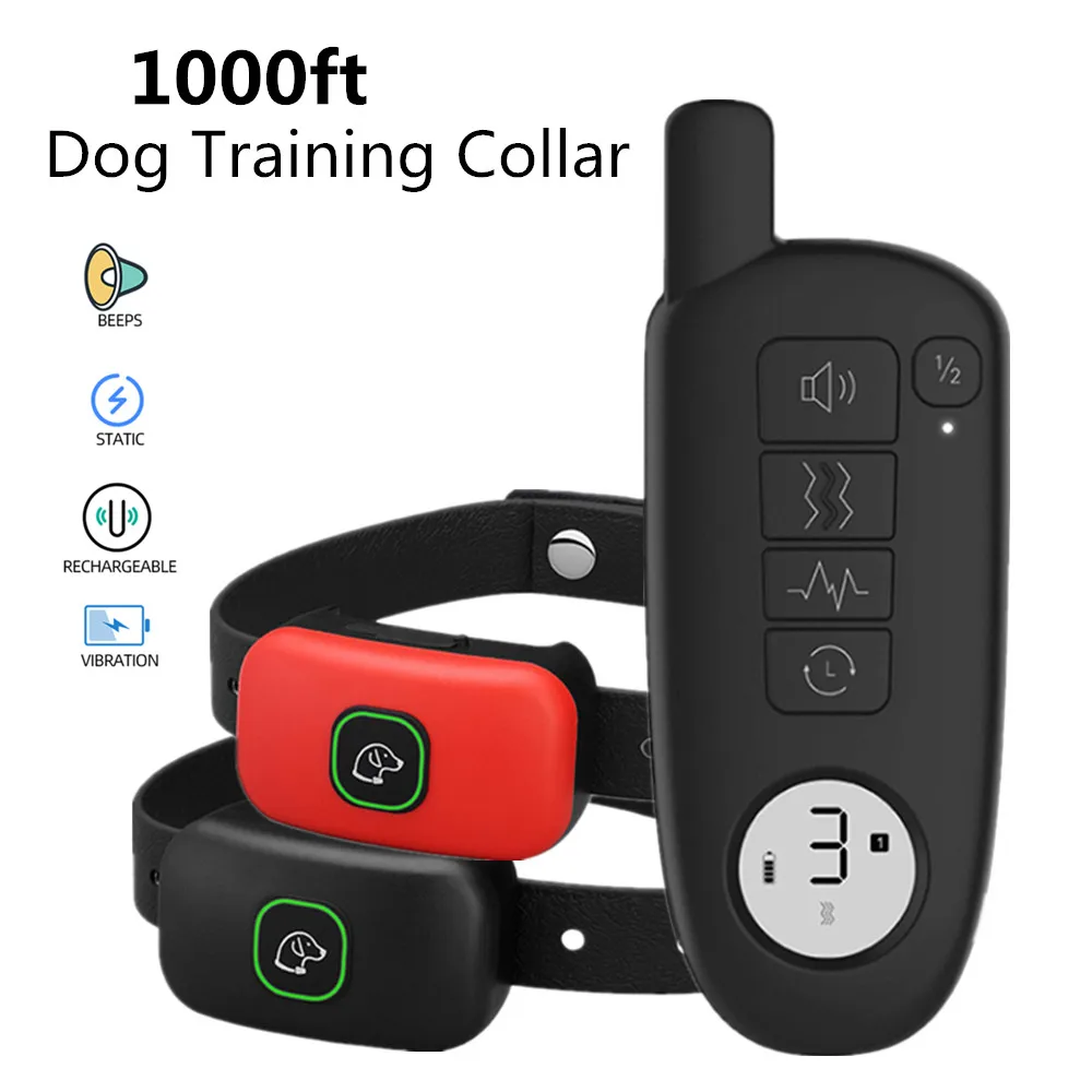 Waterproof Dog Training Collar Rechargeable Dog Shockproof Collar Dog Trainer Ultra Wide Remote Control Electric Collar
Waterproof Dog Training Collar Rechargeable Dog Shockproof Collar Dog Trainer Ultra Wide Remote Control Electric Collar