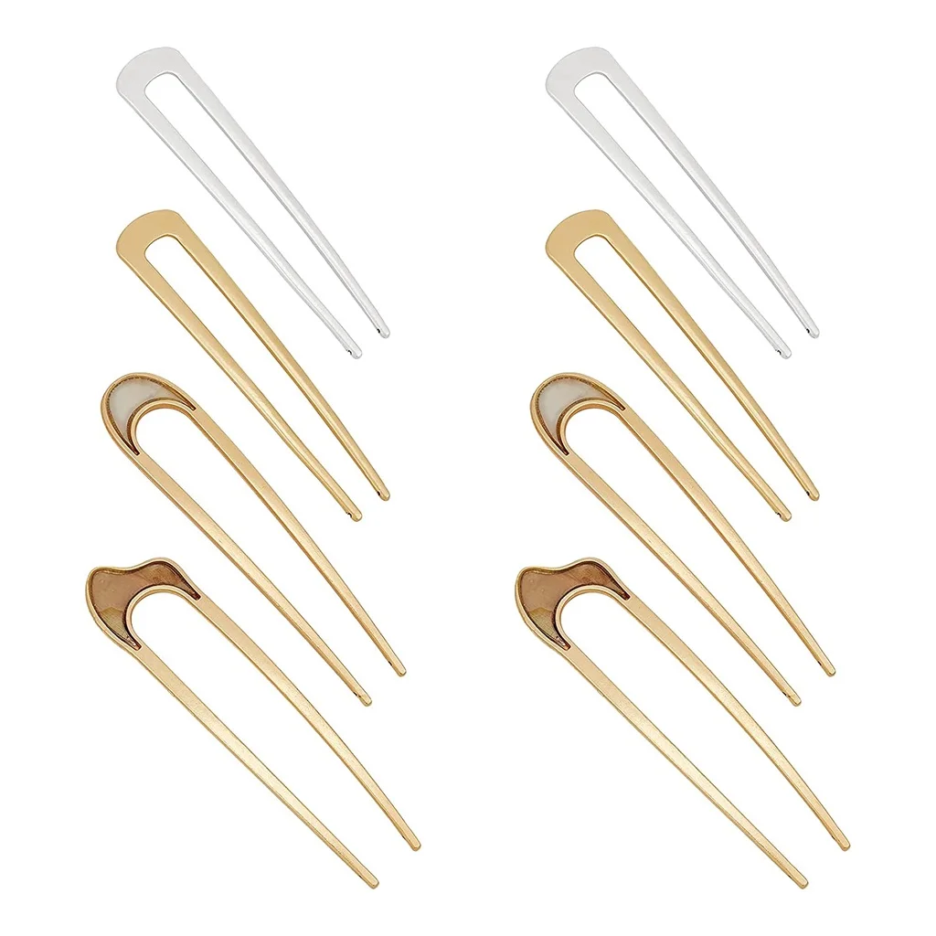 8 Pcs Alloy U Shaped Hairpins 4 Style French Hair Forks U Shape Updo Hair Pins Clips for Thin Thick Hair ( Light Gold )
8 Pcs Alloy U Shaped Hairpins 4 Style French Hair Forks U Shape Updo Hair Pins Clips for Thin Thick Hair ( Light Gold )
