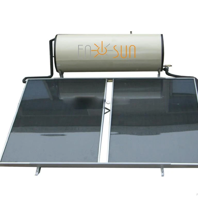 high pressure Thermosyphon 300 liter Blue black film flat plate solar water heater manufacturing unit private label
high pressure Thermosyphon 300 liter Blue black film flat plate solar water heater manufacturing unit private label