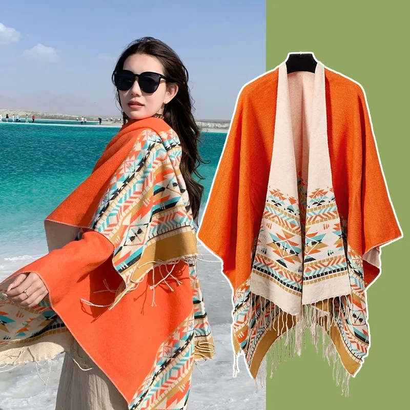Tourism Shawl Cloak Holidays Women's Clothing Air Conditioner Shirt Wrapped Cloak Scarf Travel Cape Poncho AC953
Tourism Shawl Cloak Holidays Women's Clothing Air Conditioner Shirt Wrapped Cloak Scarf Travel Cape Poncho AC953