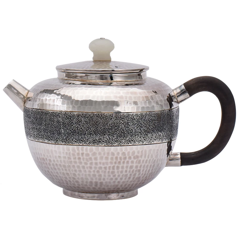 Huakai Fugui sterling silver 999 silver pot pure handmade silver tea set Chinese style old anti-oxidation teapot 170ml
Huakai Fugui sterling silver 999 silver pot pure handmade silver tea set Chinese style old anti-oxidation teapot 170ml