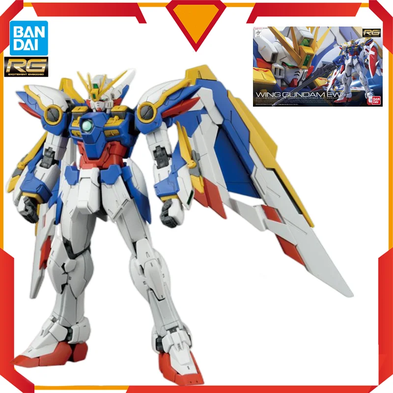 

In Stock Bandai Original RG 20 1/144 WING Gundam EW KA Joint Movable Figure Assembled Model Collectible Toys