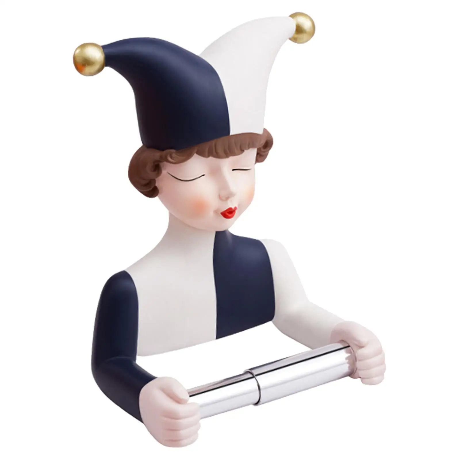 Adhesive Resin Toilet Paper Holder Wall Mounted Paper Dispenser Rack Elf Girl Tissue Holder for Bathroom Bedroom Wall Decoration 
Adhesive Resin Toilet Paper Holder Wall Mounted Paper Dispenser Rack Elf Girl Tissue Holder for Bathroom Bedroom Wall Decoration