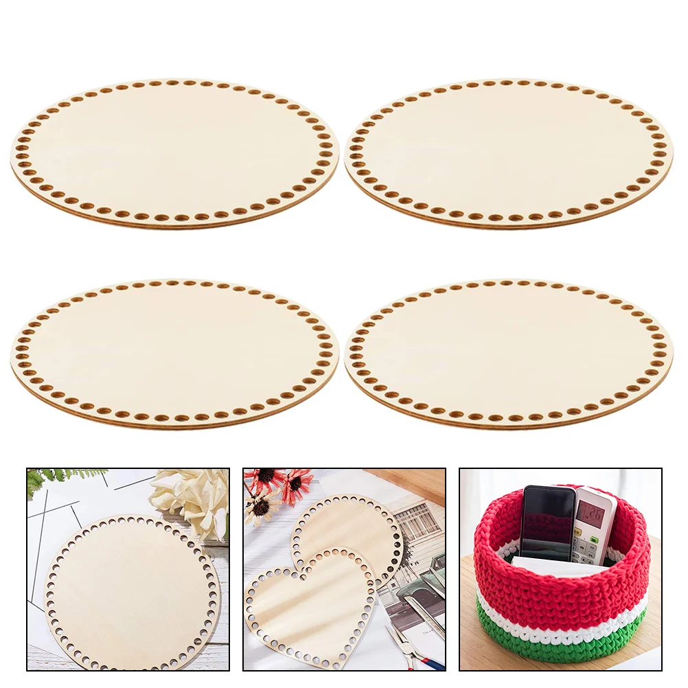 

Base Basket Crochet Wooden Bottomfor Wood Diy Bottoms Weaving Shaper Purse Handbag Knitting Woven Circle Board Baskets Hollow