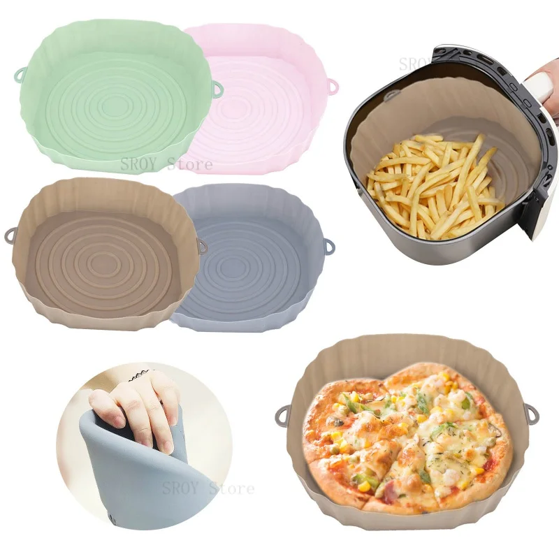 Silicone Air Fryers Oven Round Reusable Baking Tray Fried Pizza Chicken Mat AirFryer Silicone Pot Cake Pan Air Fryer Accessories
Silicone Air Fryers Oven Round Reusable Baking Tray Fried Pizza Chicken Mat AirFryer Silicone Pot Cake Pan Air Fryer Accessories