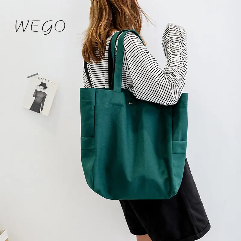 Simple Canvas Shoulder Bag Large Capacity Women's Tote Handbag Wholesale Solid Color Custom Canvas Japanese
Simple Canvas Shoulder Bag Large Capacity Women's Tote Handbag Wholesale Solid Color Custom Canvas Japanese