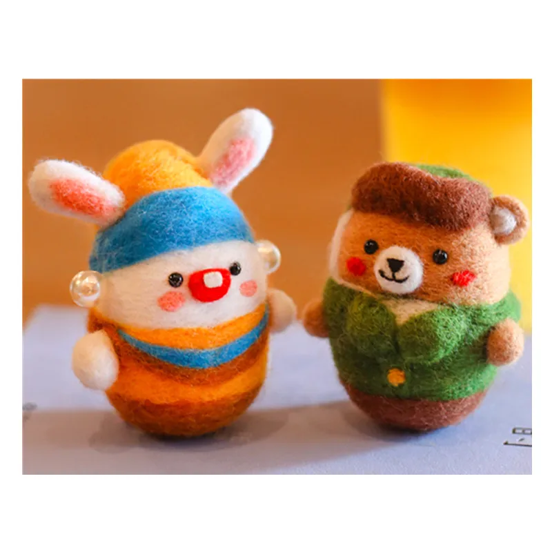 Bear and rabbit wool needlepoint kit wool felt needle felting decoration craft needlecraft DIY handmade
Bear and rabbit wool needlepoint kit wool felt needle felting decoration craft needlecraft DIY handmade