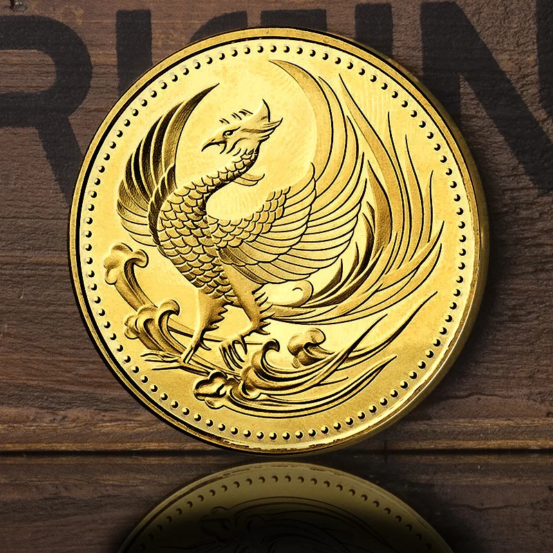 Japanese Phoenix Nirvana Silver-plated Medallion Creative decoration coin single phoenix silver coin lucky wish small gift 
Japanese Phoenix Nirvana Silver-plated Medallion Creative decoration coin single phoenix silver coin lucky wish small gift