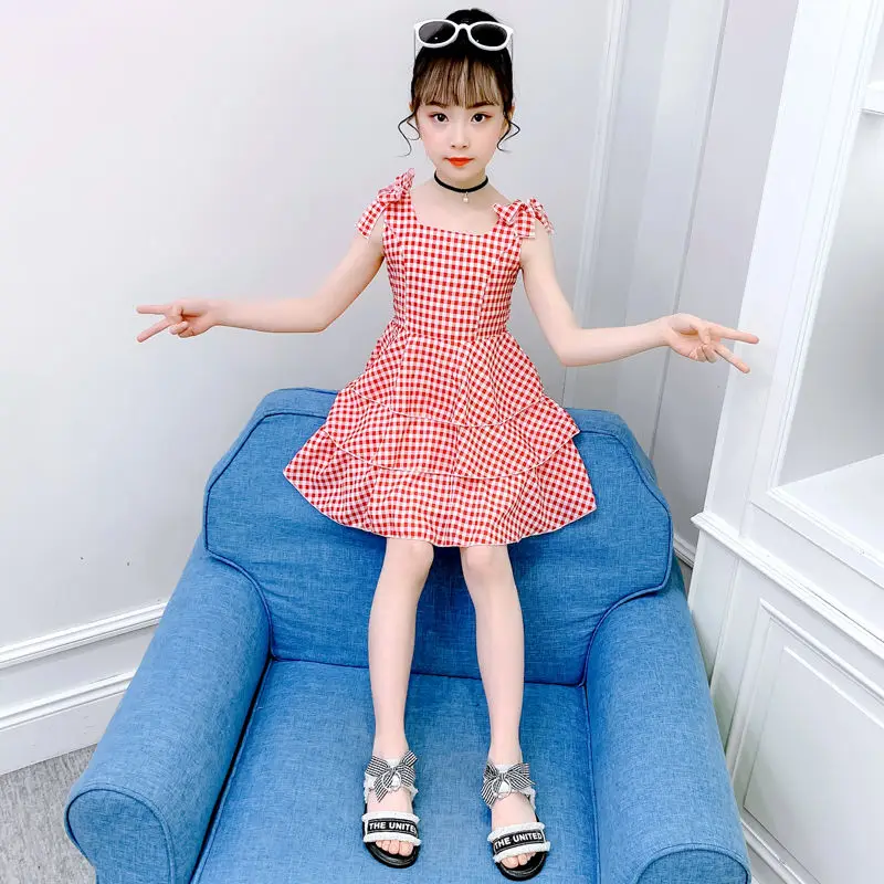 Summer Kids Dress for Girls of Plaid Cake Fashion Suspender Sweet Princess Dress Children's Clothes Avant-garde Design Dress
Summer Kids Dress for Girls of Plaid Cake Fashion Suspender Sweet Princess Dress Children's Clothes Avant-garde Design Dress