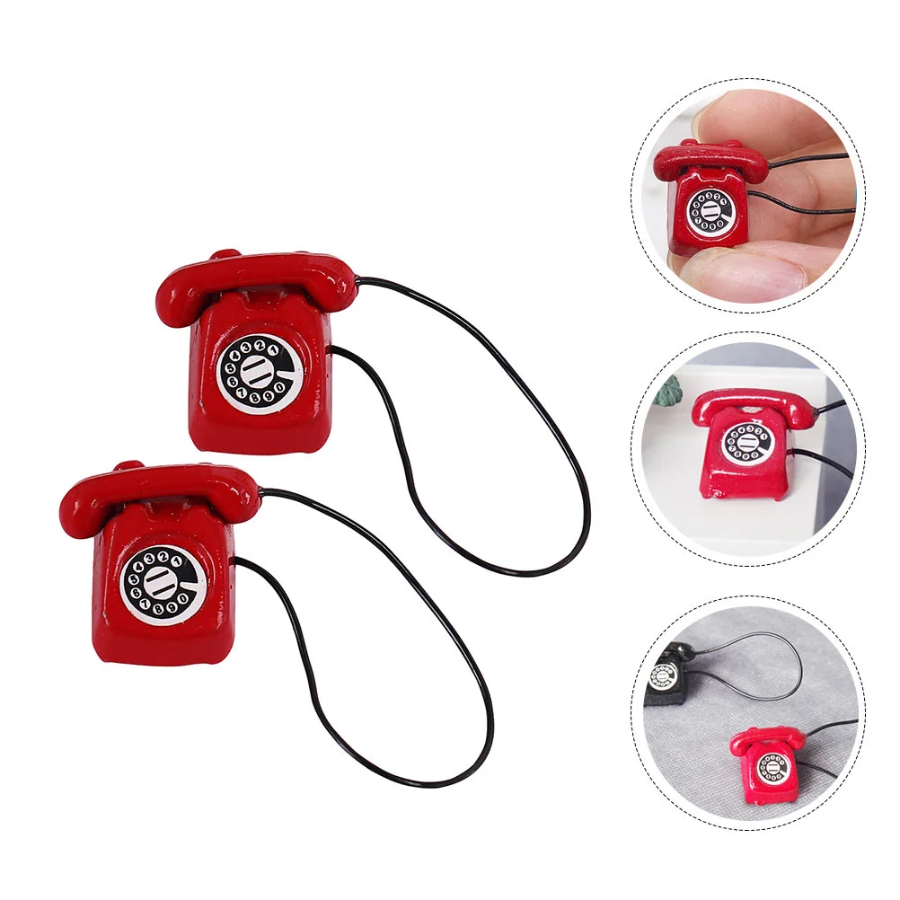 2 Pcs House Phone Mini Simulation Model Vintage Decor Home Decoration Accessory Furniture Two-color Toy
2 Pcs House Phone Mini Simulation Model Vintage Decor Home Decoration Accessory Furniture Two-color Toy