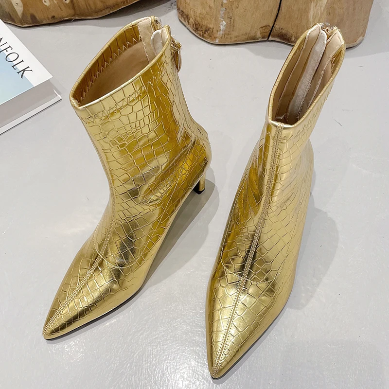 Autumn Winter New 2022 Fashion Snakeskin Ladies Ankle Boots Pointed Toe Modern Women Short Boots Zippers Female Heel Pumps Shoes
Autumn Winter New 2022 Fashion Snakeskin Ladies Ankle Boots Pointed Toe Modern Women Short Boots Zippers Female Heel Pumps Shoes