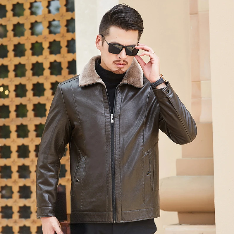 Men Autumn Winter Thick Warm Fluffy Coat Mens Faux Leather Moto Biker Jacket Oversize 5xl Brown PU Leather Coat Zip Up Jackets
Men Autumn Winter Thick Warm Fluffy Coat Mens Faux Leather Moto Biker Jacket Oversize 5xl Brown PU Leather Coat Zip Up Jackets