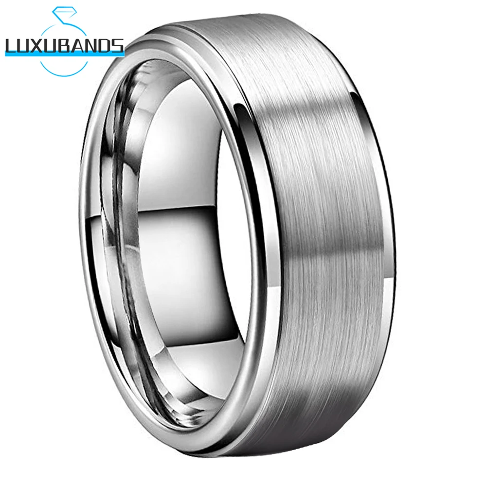 Tungsten Carbide Ring For Men Wemen Stepped Edges Engagement Band 8mm Flat 6mm Blue Black Gold Rose Brushed Finish Comfort Fit
Tungsten Carbide Ring For Men Wemen Stepped Edges Engagement Band 8mm Flat 6mm Blue Black Gold Rose Brushed Finish Comfort Fit