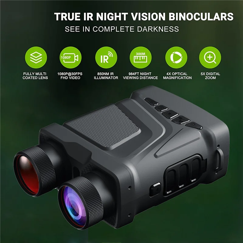 Night Vision Binoculars 850Nm Infrared HD 5X Digital Zoom Telescope Night Goggles for Hunting Camping Surveillance
Night Vision Binoculars 850Nm Infrared HD 5X Digital Zoom Telescope Night Goggles for Hunting Camping Surveillance