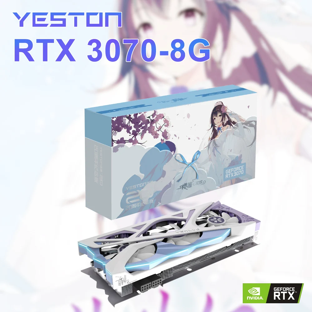 YESTON New RTX3070 rtx 3070 8G 8GB Graphics Card 14Gbps 8+8PIN 8NM 256bit GDDR6 Gamer GPU NVIDIA Video Card placa de vídeo
YESTON New RTX3070 rtx 3070 8G 8GB Graphics Card 14Gbps 8+8PIN 8NM 256bit GDDR6 Gamer GPU NVIDIA Video Card placa de vídeo