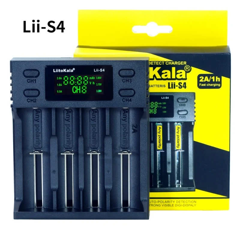 AWIND LCD 3.7V 18650 18350 18500 16340 21700 20700B 20700 14500 26650 1.2V AA AA NiMH lithium-battery Charger Lii-S4 Power disk
AWIND LCD 3.7V 18650 18350 18500 16340 21700 20700B 20700 14500 26650 1.2V AA AA NiMH lithium-battery Charger Lii-S4 Power disk