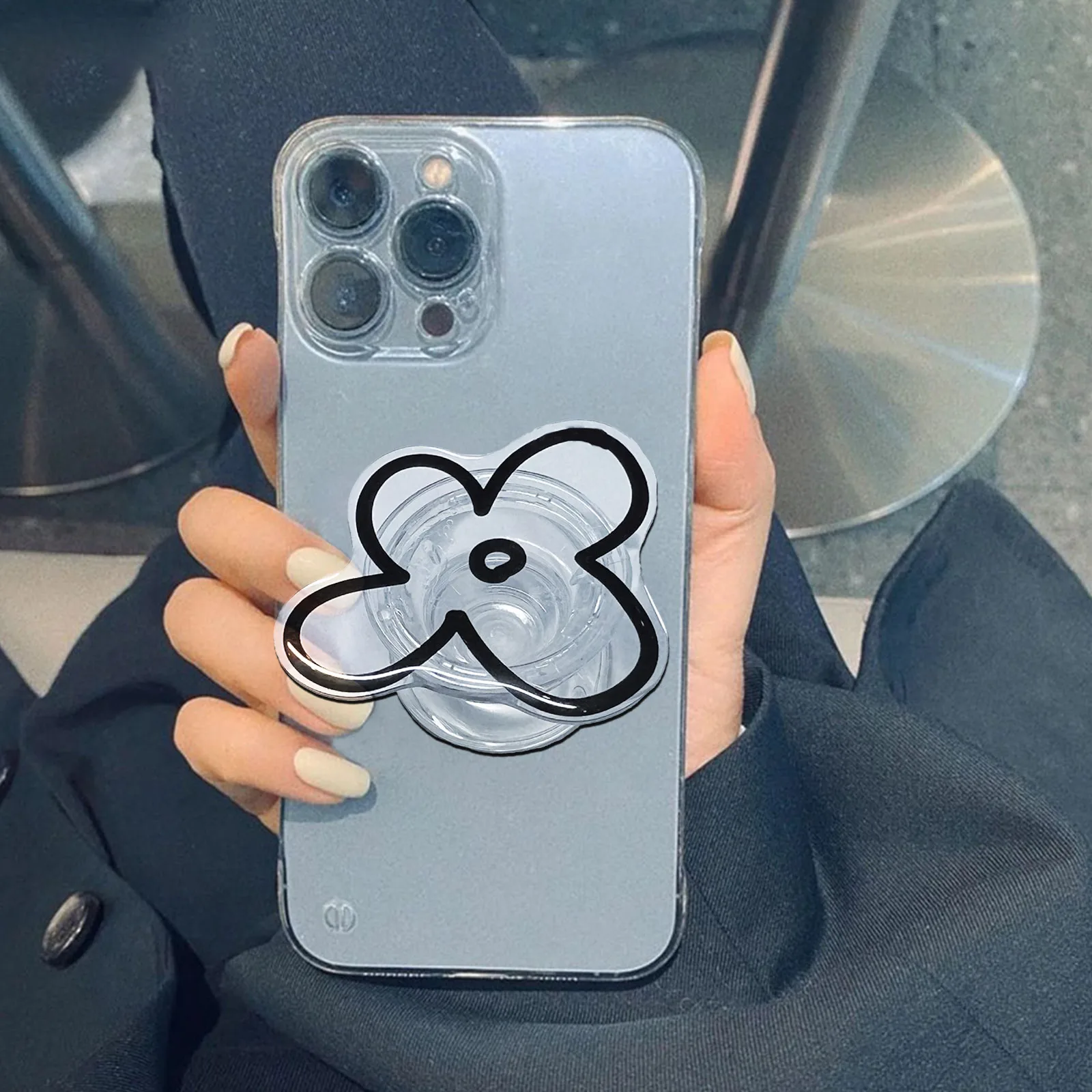 Black Flower Airbag Mobile Phone Case Bracket Finger Sleeve Cute Cartoon Smart Call Grip Call Stand
Black Flower Airbag Mobile Phone Case Bracket Finger Sleeve Cute Cartoon Smart Call Grip Call Stand