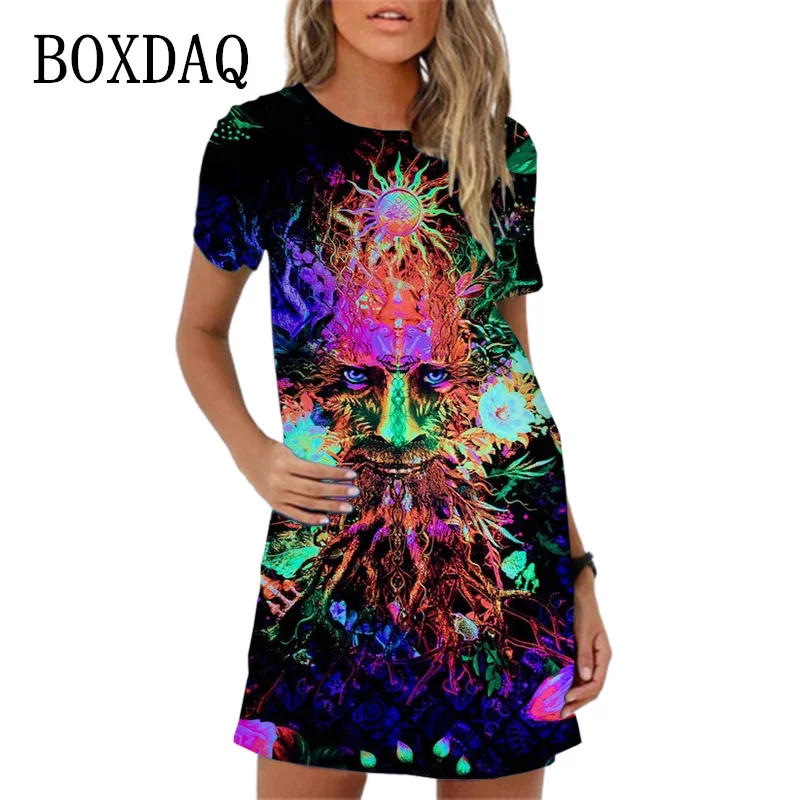 Gothic Style Abstract Character 3D Print Women Dress 2023 Summer Loose Mini Dress Trend Fashion Casual Short Sleeve O-Neck Dress
Gothic Style Abstract Character 3D Print Women Dress 2023 Summer Loose Mini Dress Trend Fashion Casual Short Sleeve O-Neck Dress