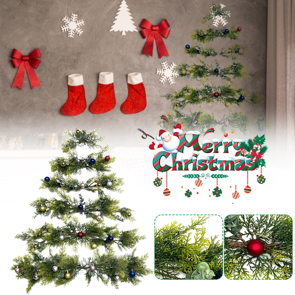 Wall Mounted Christmas Tree Artificial Pine Tree Garland Hanging Tree Xmas Decoration With 22pcs Christmas Ball Room Home Decor
Wall Mounted Christmas Tree Artificial Pine Tree Garland Hanging Tree Xmas Decoration With 22pcs Christmas Ball Room Home Decor