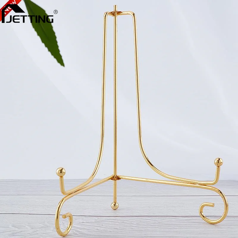 

Iron Display Stand Gold Iron Easel Plate Display Photo Holder Stand, Displays Picture Frames, Cookbooks, Decorative Plates