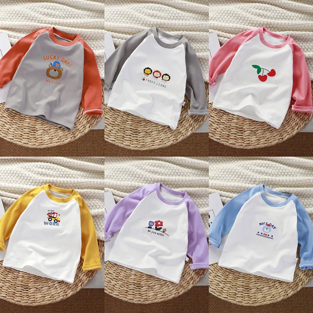 Повседневный Топ с длинным рукавом для маленьких девочек и мальчиков, детское нижнее белье, футболки, модная футболка с мультяшным принтом ...
Повседневный Топ с длинным рукавом для маленьких девочек и мальчиков, детское нижнее белье, футболки, модная футболка с мультяшным принтом ...