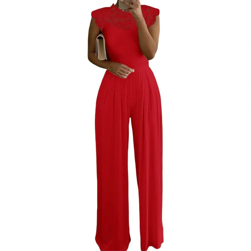 Summer Jumpsuit Women 2022 Elegant Sleeveless Soft Lace Solid Color Crew Neck Jumpsuit Daily Garment Women Wide Leg Romper
Summer Jumpsuit Women 2022 Elegant Sleeveless Soft Lace Solid Color Crew Neck Jumpsuit Daily Garment Women Wide Leg Romper