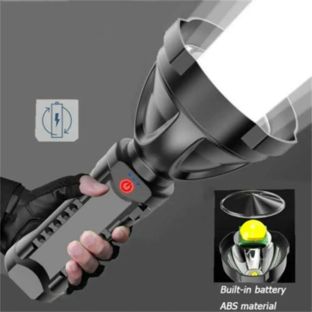 Rechargeable Flashlights Super Bright Torch Searchlight Handheld Portable LED Spotlight for Camping Hiking Fishing
Rechargeable Flashlights Super Bright Torch Searchlight Handheld Portable LED Spotlight for Camping Hiking Fishing