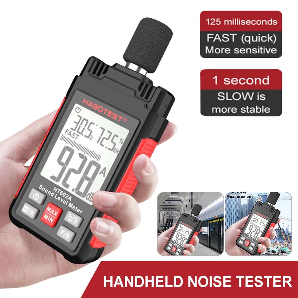 Noise Measuring Instrument Decibel Meter 30-130dBA Portable Sound Level Meter Decibel Monitor Audio Measuring Instrument
Noise Measuring Instrument Decibel Meter 30-130dBA Portable Sound Level Meter Decibel Monitor Audio Measuring Instrument