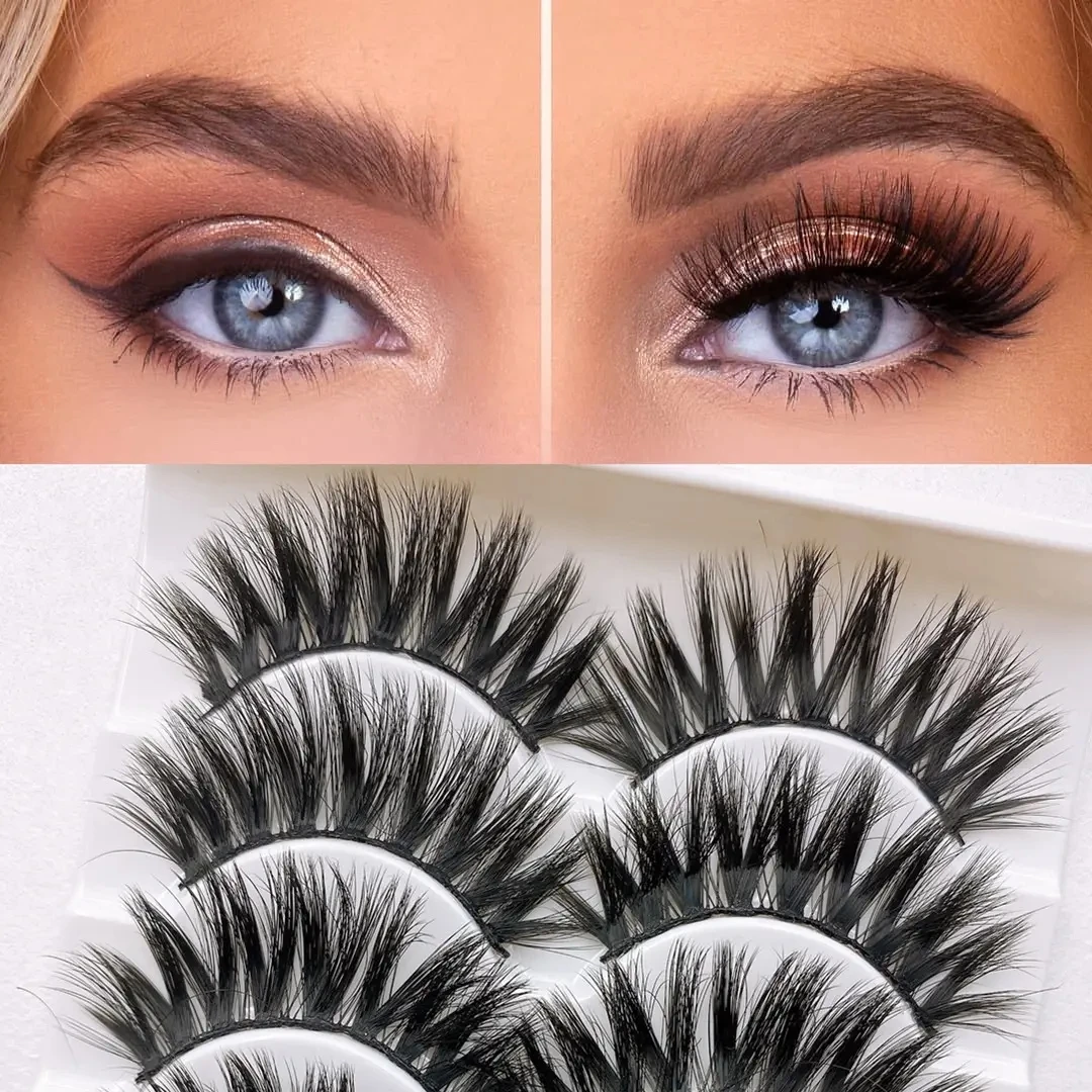 15-25mm Fluffy False Eyelashes Curl 3D Faux Mink Lashes Handmade Thick Glue Long Fake Eyelashes Extensions Makeup 5 Pairs/Box
15-25mm Fluffy False Eyelashes Curl 3D Faux Mink Lashes Handmade Thick Glue Long Fake Eyelashes Extensions Makeup 5 Pairs/Box