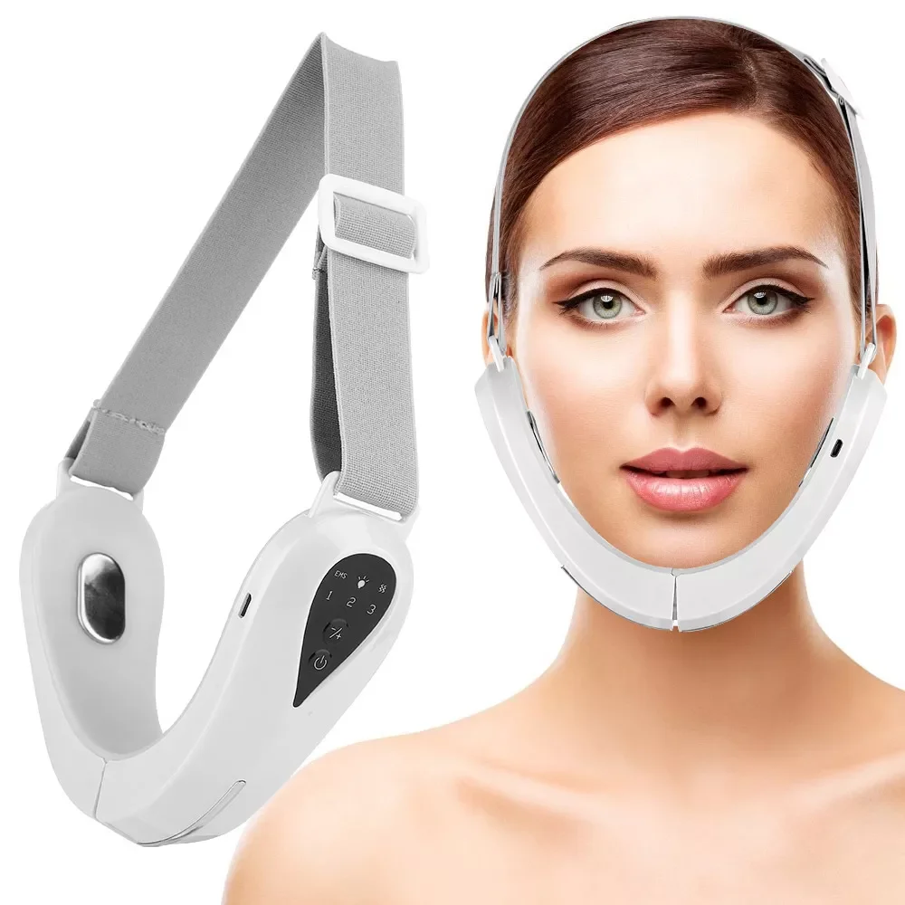 Facial Massager V-Line Chin Lift Belt Machine Face Slimming Vibration Red Light Blue Light LED Face Care Lifting Device
Facial Massager V-Line Chin Lift Belt Machine Face Slimming Vibration Red Light Blue Light LED Face Care Lifting Device