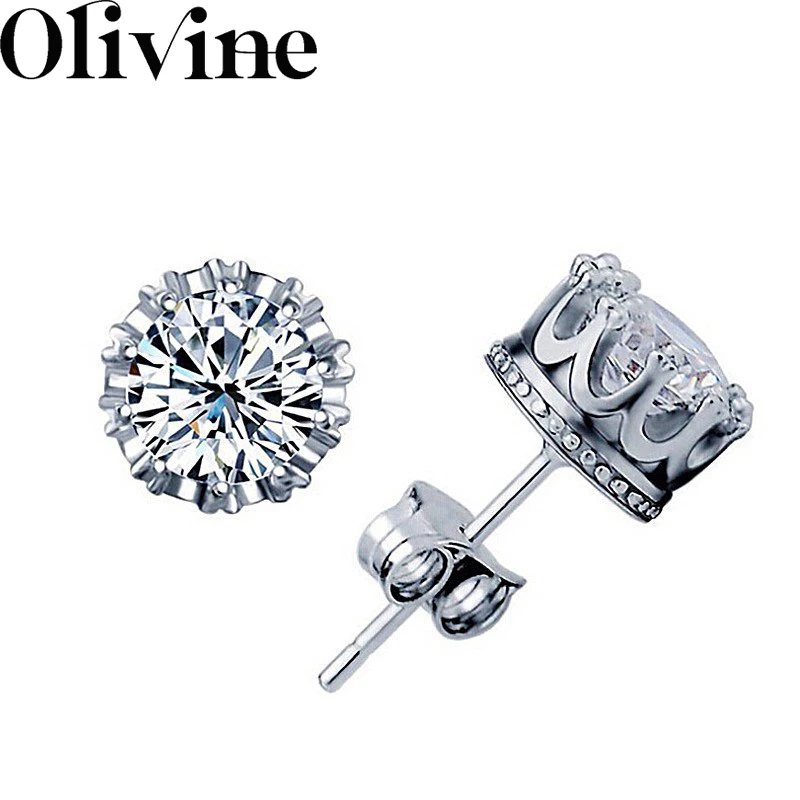 Dainty S925 Sterling Silver Crown CZ Stud Earrings for Men Women Rhodium Plated Non Tarnish Earrings Jewelry
Dainty S925 Sterling Silver Crown CZ Stud Earrings for Men Women Rhodium Plated Non Tarnish Earrings Jewelry