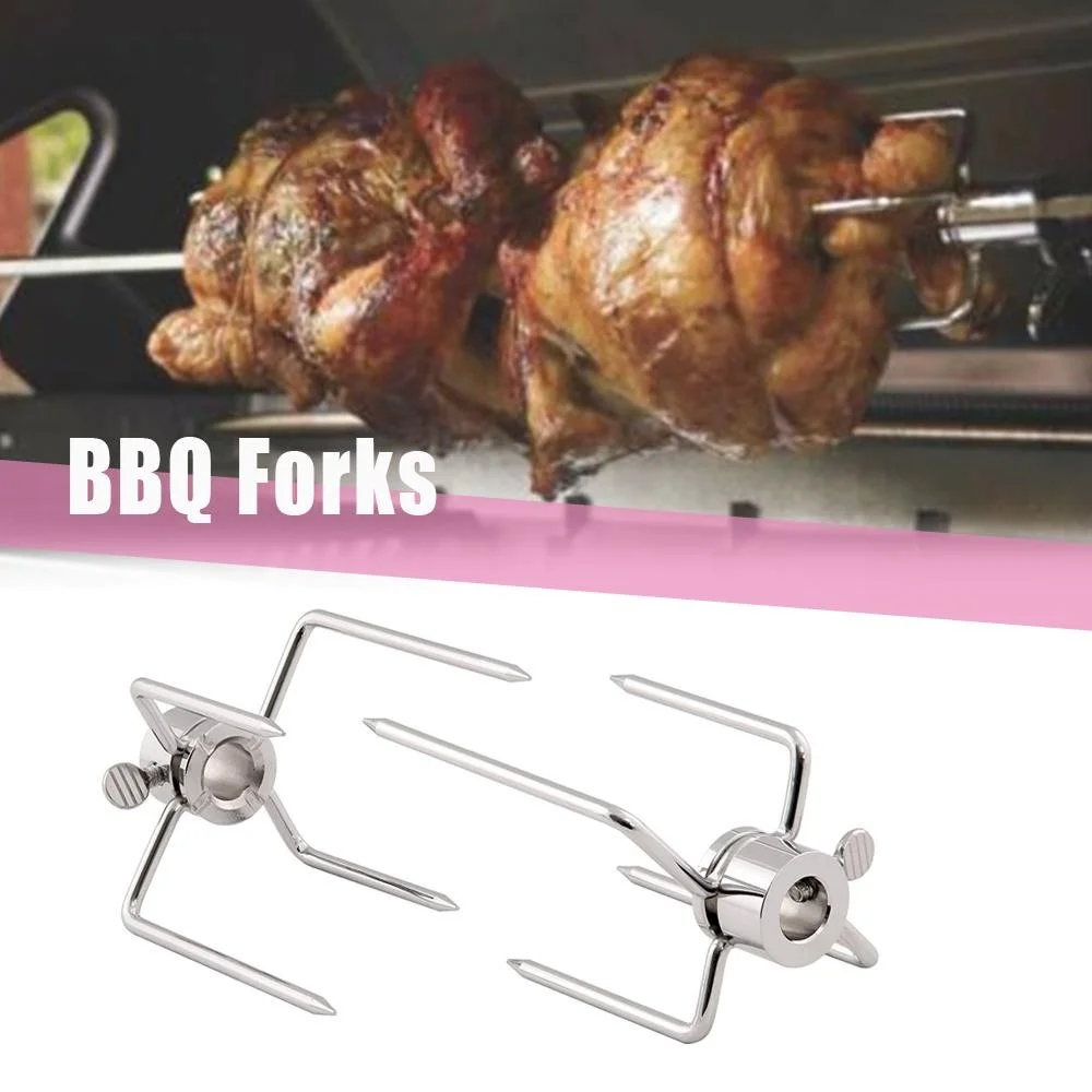 Stainless Steel BBQ Spit Forks for Roasting Chicken and Meat Food-Grade Charcoal Grill Accessories for Picnic and Barbecue
Stainless Steel BBQ Spit Forks for Roasting Chicken and Meat Food-Grade Charcoal Grill Accessories for Picnic and Barbecue