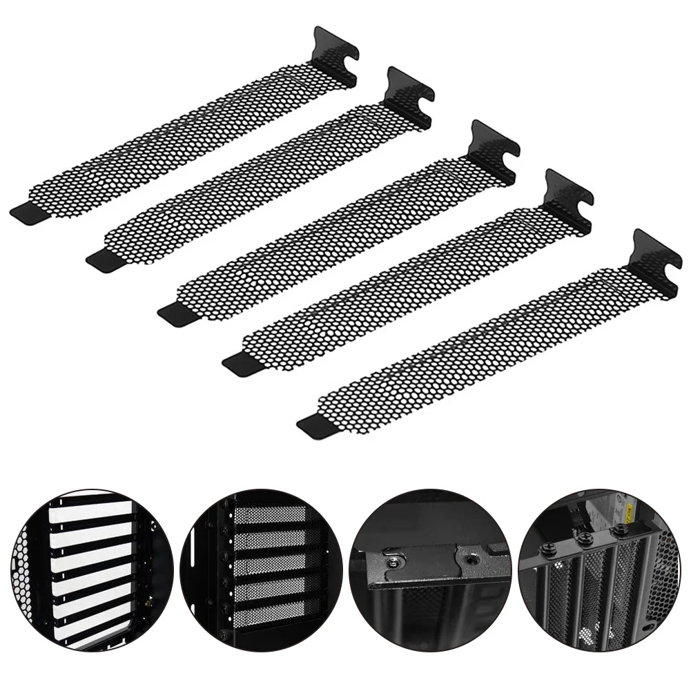 5Pcs Black PCI Slot Expansion Cover Dust Filter Blanking Plate Hard Steel With Screws For PC Computer 120x20mm Blanking Plate
5Pcs Black PCI Slot Expansion Cover Dust Filter Blanking Plate Hard Steel With Screws For PC Computer 120x20mm Blanking Plate