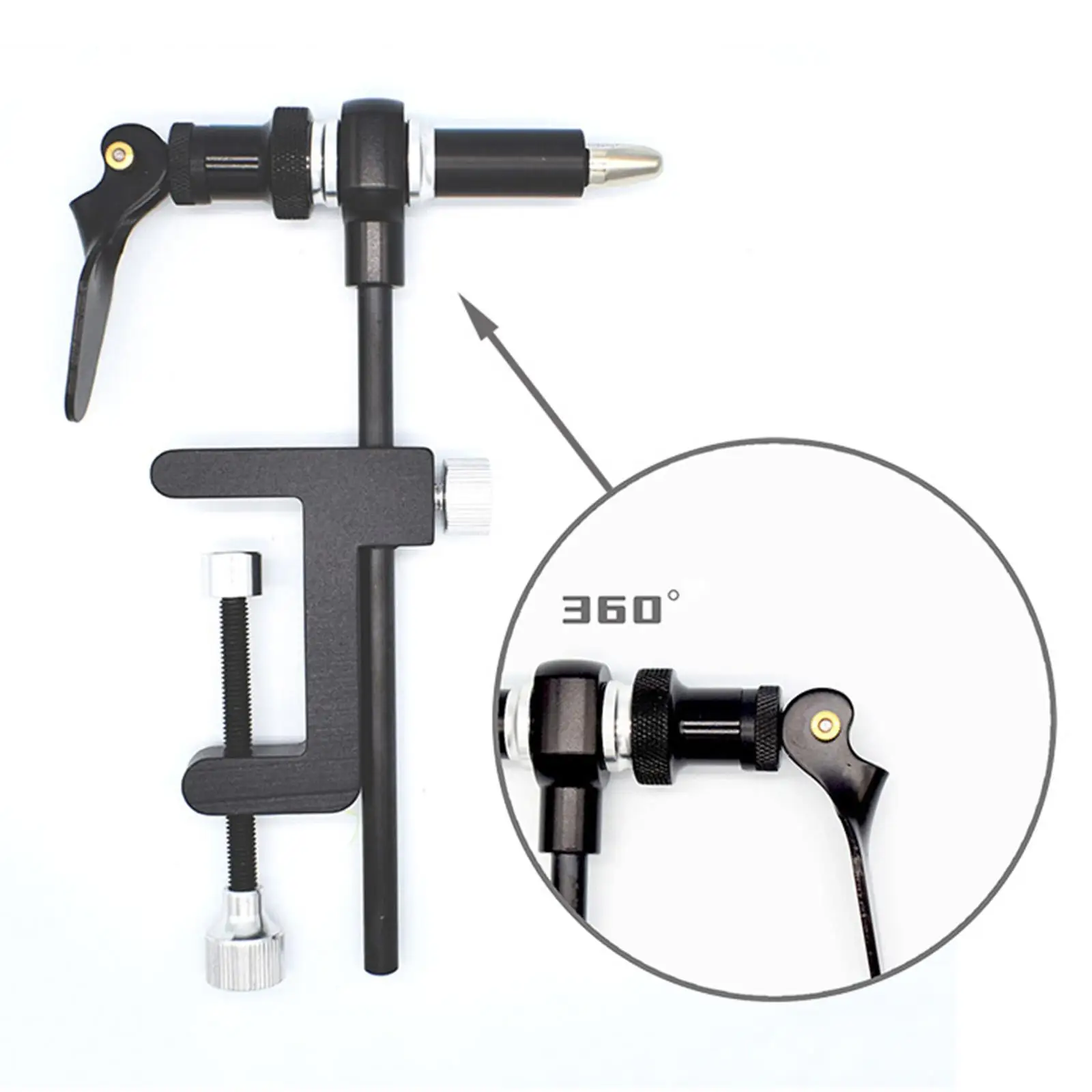 Rotary C-clamp Vise Fly Tying Bobbin/Whip Finisher/Threader/ Fly Fishing Hook Tying Tools
Rotary C-clamp Vise Fly Tying Bobbin/Whip Finisher/Threader/ Fly Fishing Hook Tying Tools