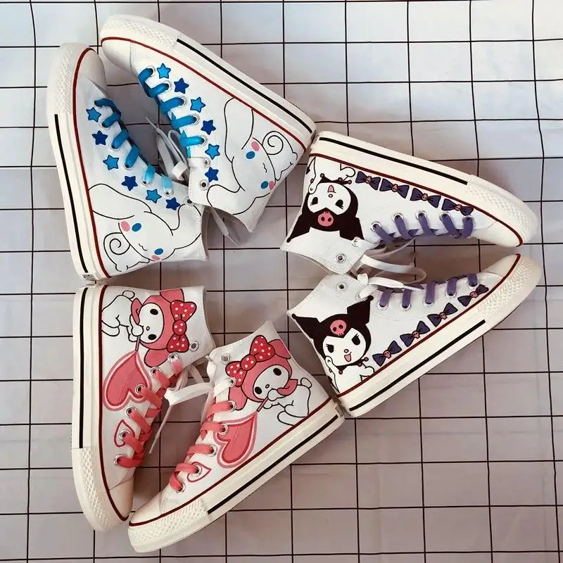 Kuromi Cinnamon Dog Shoes Sanrio Women's Shoes JK Cute Big Children Junior High School Students Japanese Melody Canvas Shoes 
Kuromi Cinnamon Dog Shoes Sanrio Women's Shoes JK Cute Big Children Junior High School Students Japanese Melody Canvas Shoes