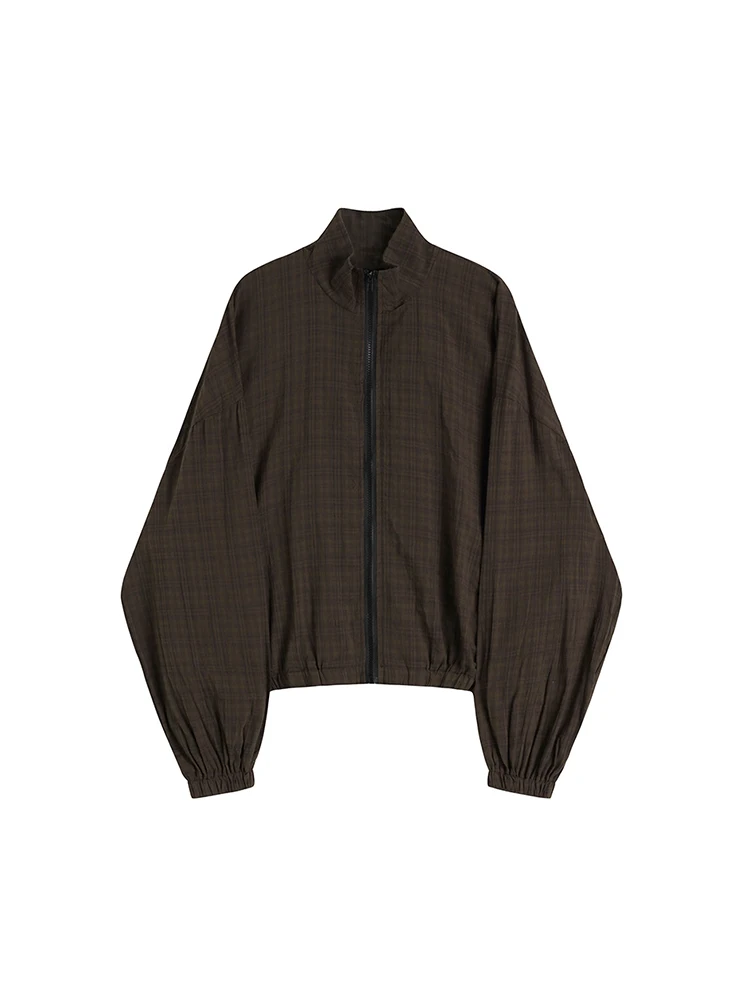 Autumn Winter Women New Stand Neck Vintage Plaid Pleated Jacket Outerwear Oversize Long Sleeve Zipper Lady Stretch Sweatshirts
Autumn Winter Women New Stand Neck Vintage Plaid Pleated Jacket Outerwear Oversize Long Sleeve Zipper Lady Stretch Sweatshirts