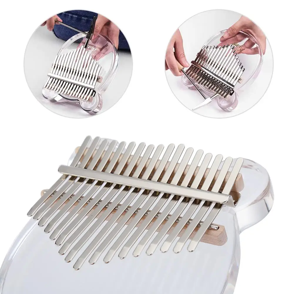 Kalimba Acrylic 17 Key Transparent Thumb Piano Mbira Sanza with Tuner Hammer Holder Kalimba Case Christmas Gift
Kalimba Acrylic 17 Key Transparent Thumb Piano Mbira Sanza with Tuner Hammer Holder Kalimba Case Christmas Gift